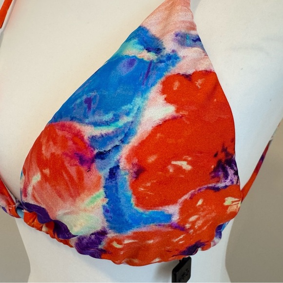 PatBO Violet String Bikini Top Cherry Large - Picture 2 of 7